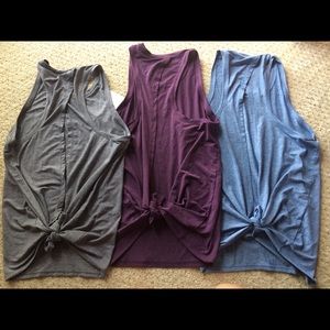Lot of 3 Gap Fit Breathe Tie Back Tanks Size XS